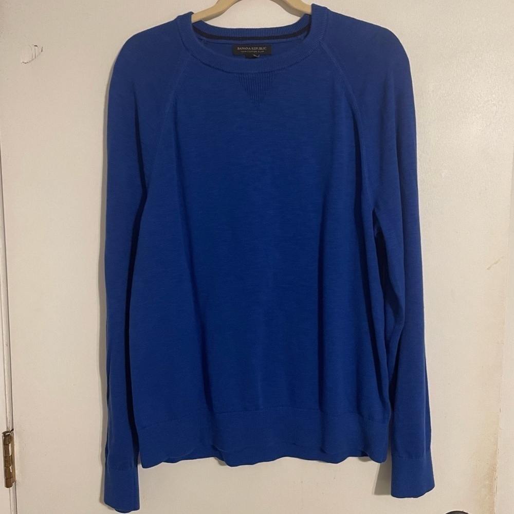 Banana Republic | 100% Cotton Slub Crew Neck Sweater | Men L